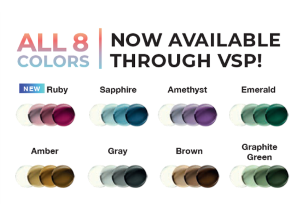 <em>Transitions</em><sup>®</sup> <em>GEN S</em><sup>™</sup> Colors Available Through VSP!