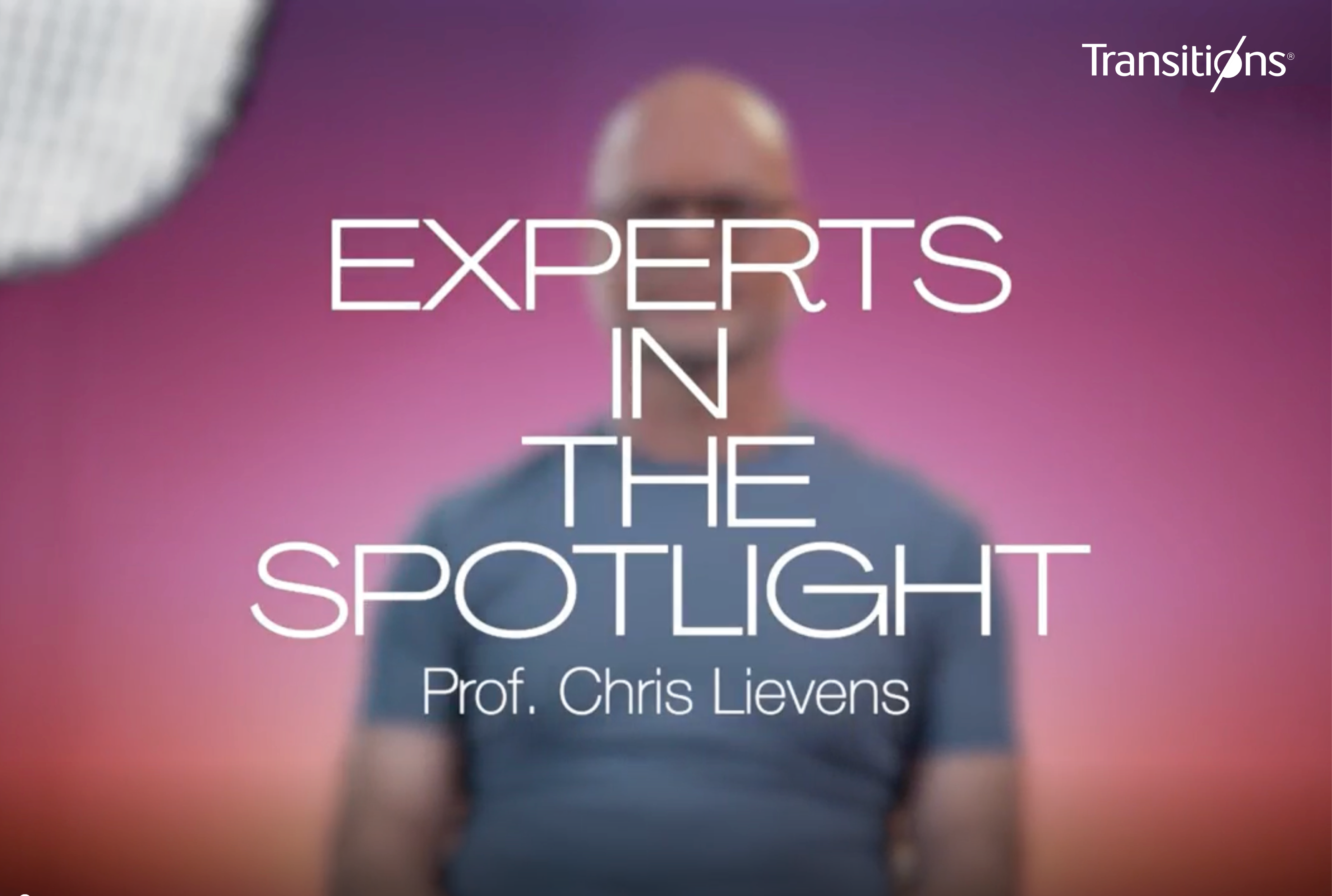 Experts in the Spotlight: Prof. Chris Lievens